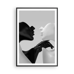 Pôster com moldura preta - Atração – desejo - 70x100 cm