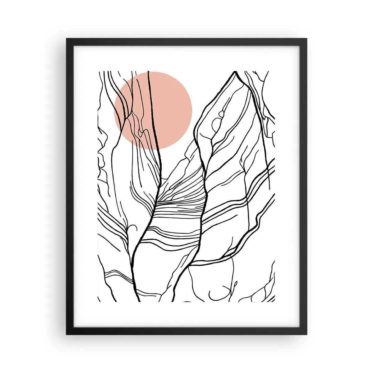 Pôster com moldura preta - Numa rede de galhos - 40x50 cm