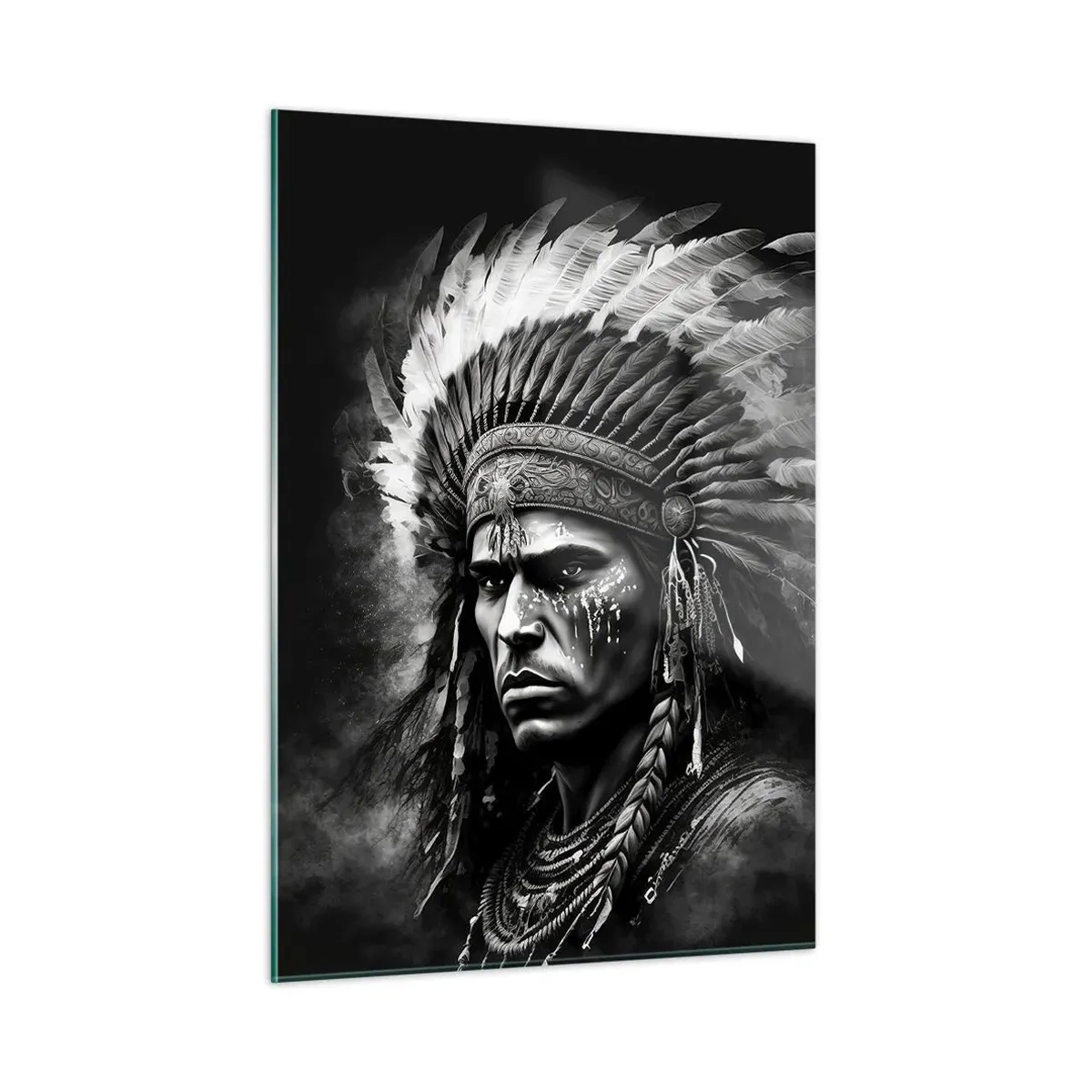 Quadro em vidro - Um líder e um guerreiro - 50x70 cm