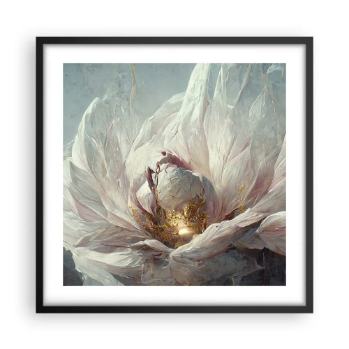 Pôster com moldura preta - Floresce uma vez a cada cem anos - 50x50 cm