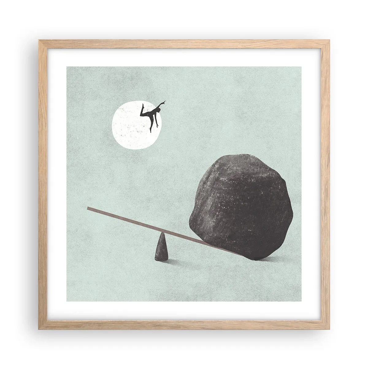 Pôster com moldura de carvalho claro - Um sonho tornado realidade - 50x50 cm