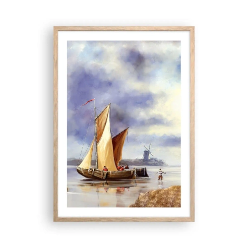 Pôster com moldura de carvalho claro - O regresso dos marinheiros - 50x70 cm