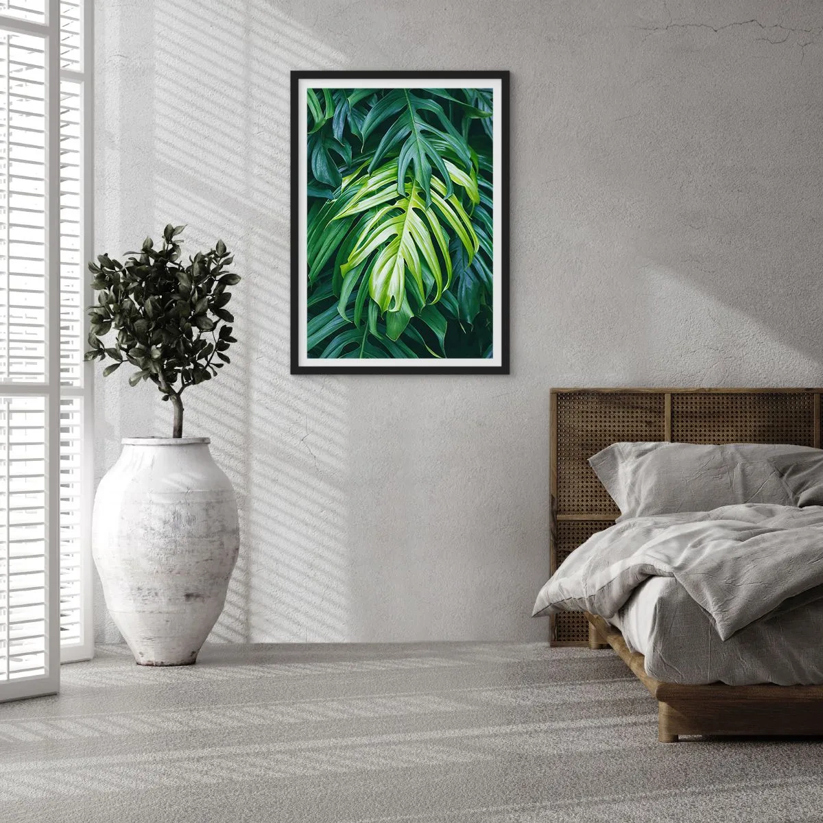 Pôster com moldura preta - Mergulhar no frescor - 40x50 cm