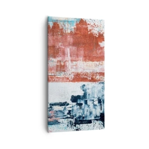 Quadro em tela - Meio a meio abstrato - 55x100 cm