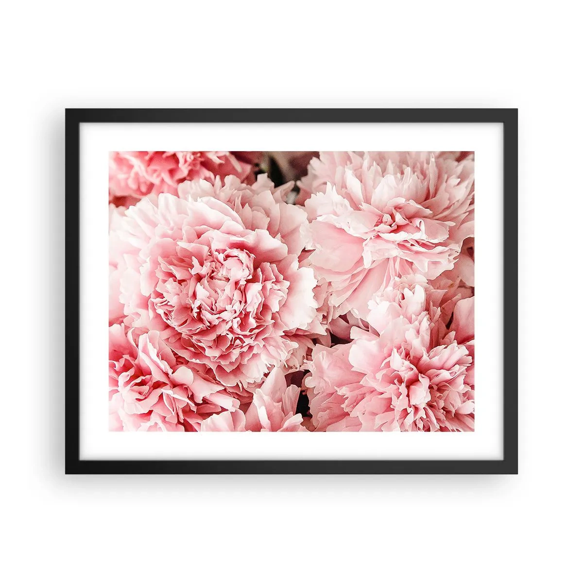 Pôster com moldura preta - Sonho rosa - 50x40 cm