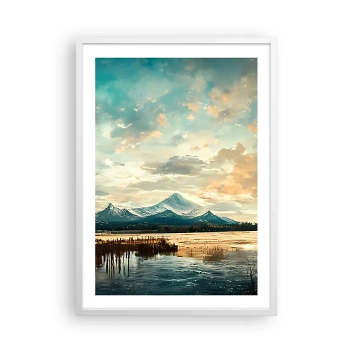 Pôster em moldura branca - Sob a proteção do céu - 50x70 cm