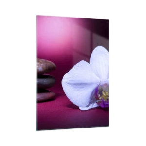Quadro em vidro - O estudo do frescor em roxo - 50x70 cm