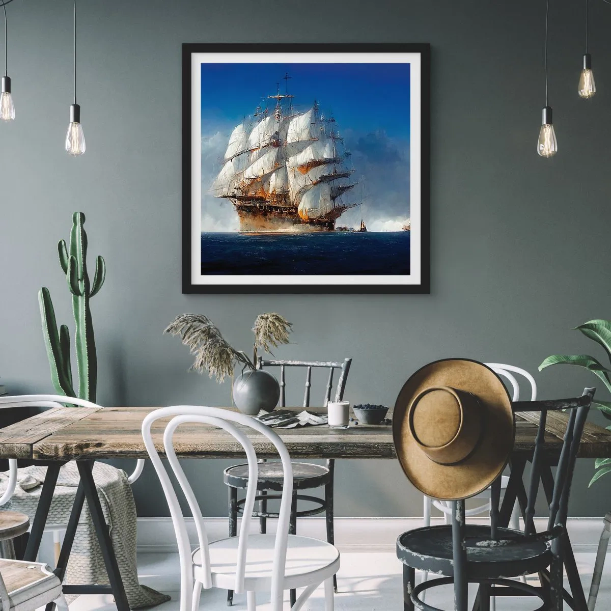 Pôster com moldura preta - A grande glória! - 50x50 cm