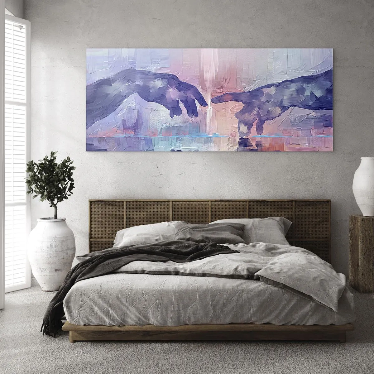 Quadro em vidro - Faísca divina da vida - 160x50 cm