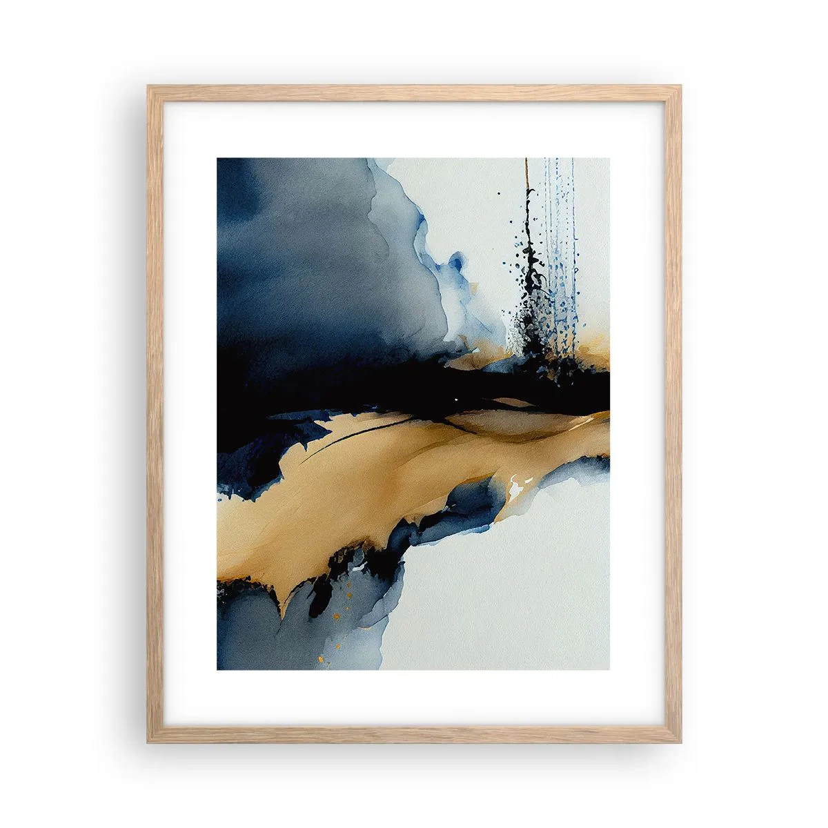 Pôster com moldura de carvalho claro - Atrás da cortina - 40x50 cm