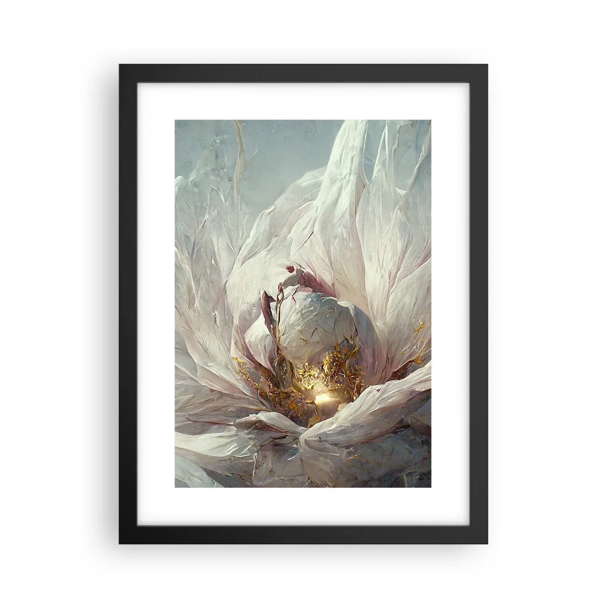 Pôster com moldura preta - Floresce uma vez a cada cem anos - 30x40 cm
