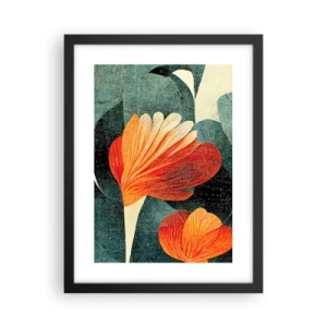 Pôster com moldura preta - O calor dos trópicos e o frescor da vegetação - 30x40 cm