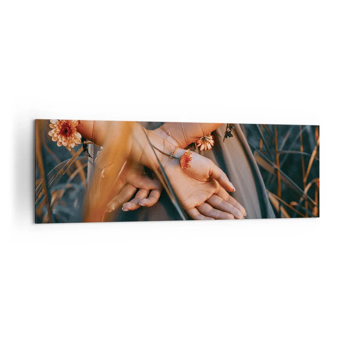 Quadro em tela - Ligada à natureza - 160x50 cm