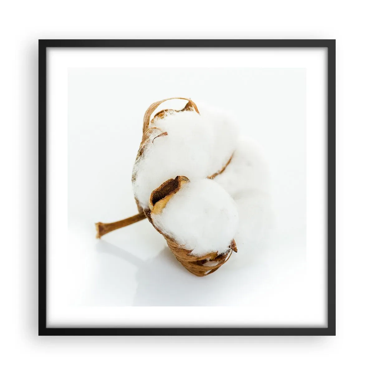 Pôster com moldura preta - Suave por natureza - 50x50 cm