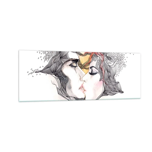 Quadro em vidro - O mundo não existe - 140x50 cm