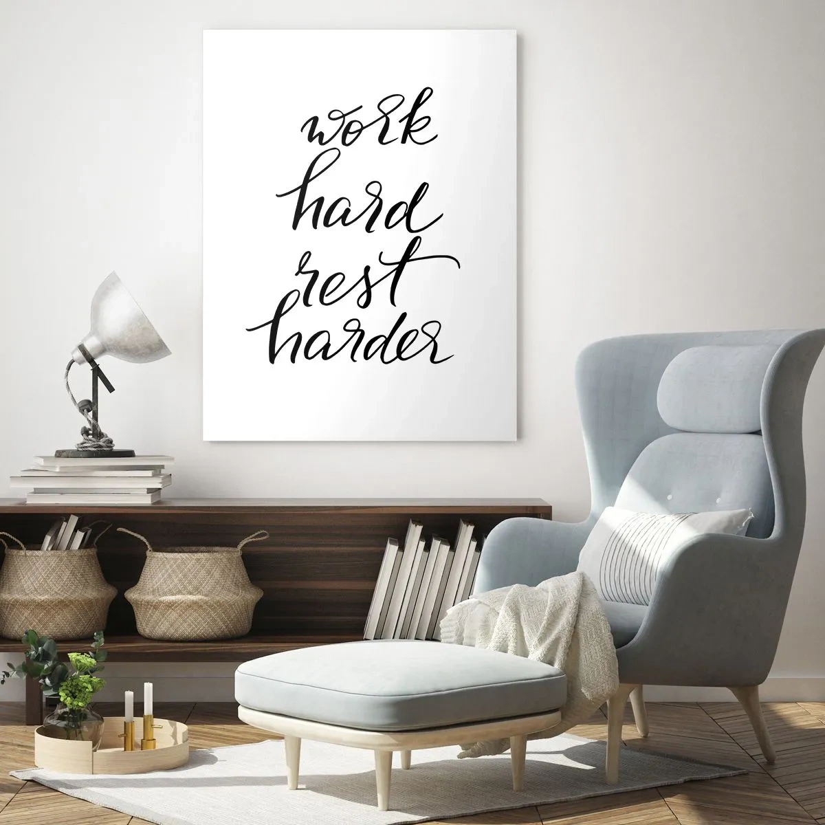 Quadro em vidro - Equilíbrio da vida - 50x70 cm