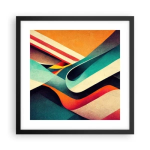 Pôster com moldura preta - Composição intensa - 40x40 cm