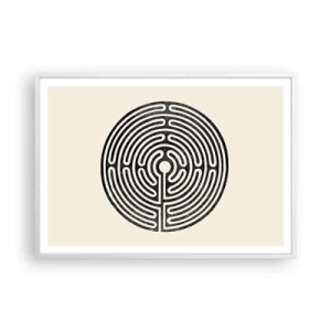 Pôster em moldura branca - Ordem misteriosa - 100x70 cm