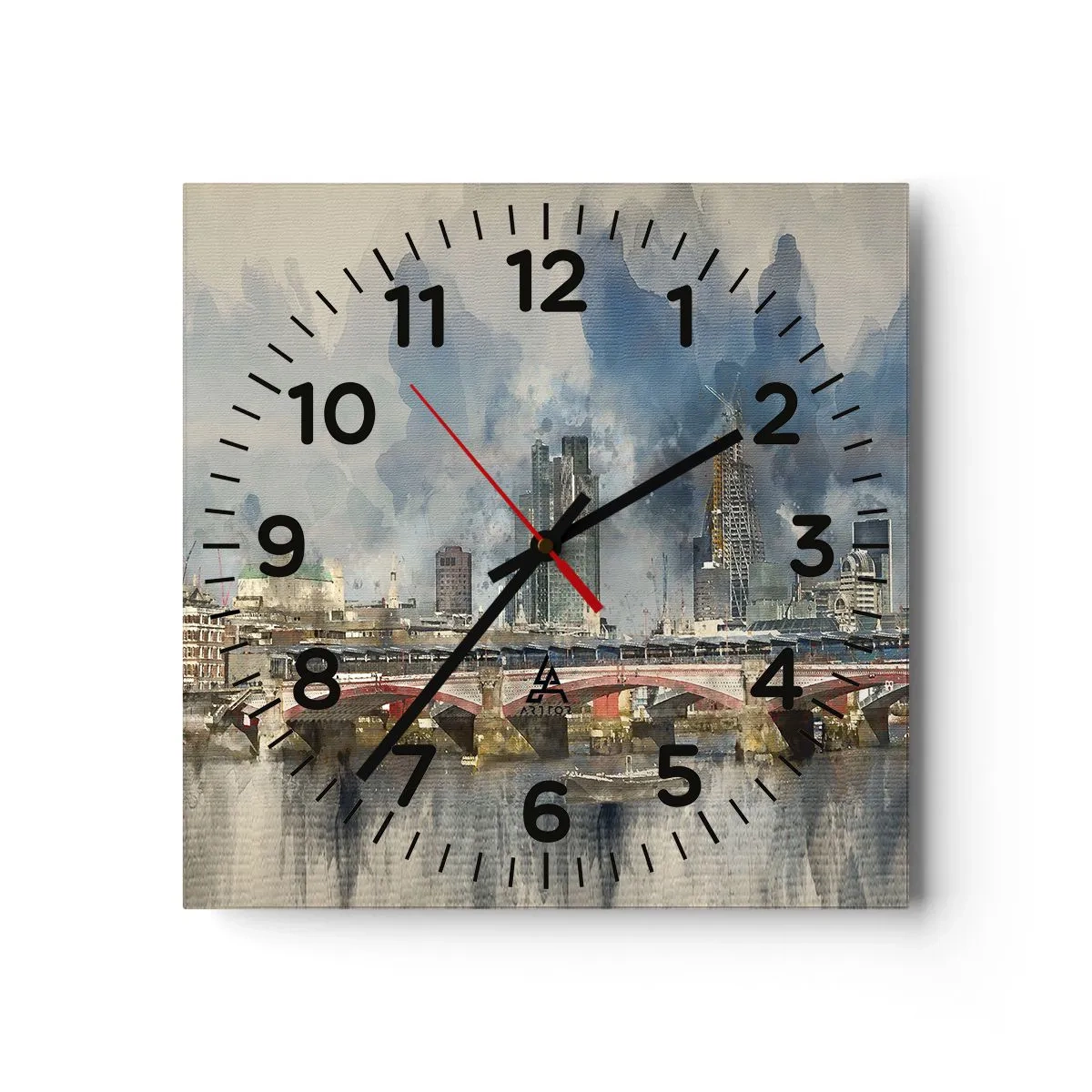Relógio de parede - Relógio em vidro - Londres em toda a sua glória - 30x30 cm