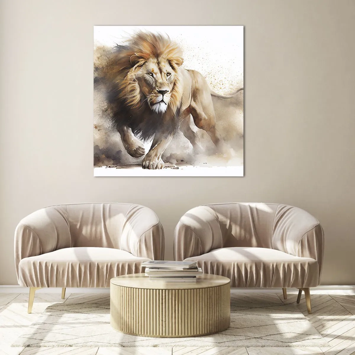 Quadro em vidro - O rei se foi - 30x30 cm