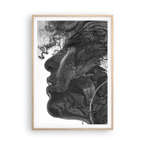 Pôster com moldura de carvalho claro - Entrelaçados em sonhos - 70x100 cm