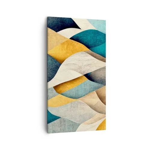 Quadro em tela - Ritmo e onda - 45x80 cm