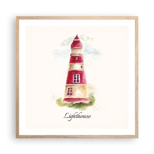 Pôster com moldura de carvalho claro - Sempre há clima - 60x60 cm