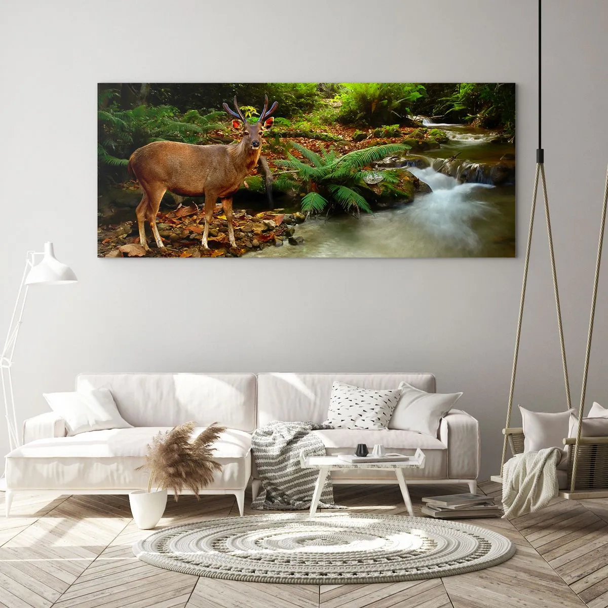 Quadro em vidro - Bem-vindo ao meu mundo - 90x30 cm