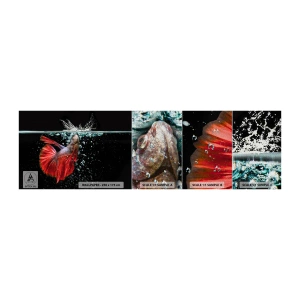 Amostra de papel de parede Premium Sand - Tens três desejos - Abstração, Aquário, Peixe - 100x30 cm