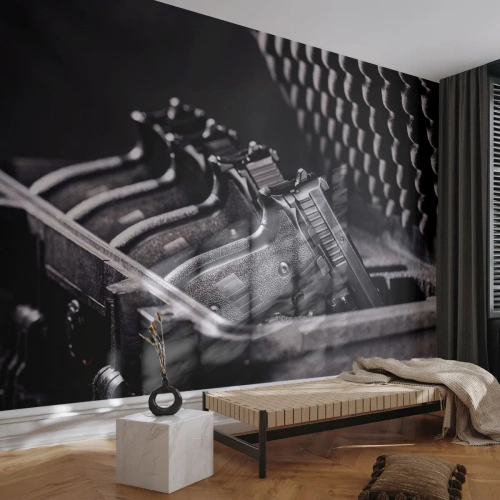 Papel de Parede Standard Eco - Desporto masculino - Militares, Arma, Pistola - 200x140 cm