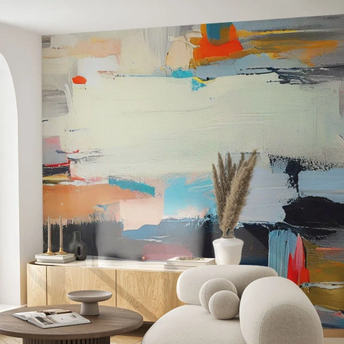 Papel de Parede Premium Canvas - Há um método? - Moderno, Tintas, Minimalista - 350x256 cm