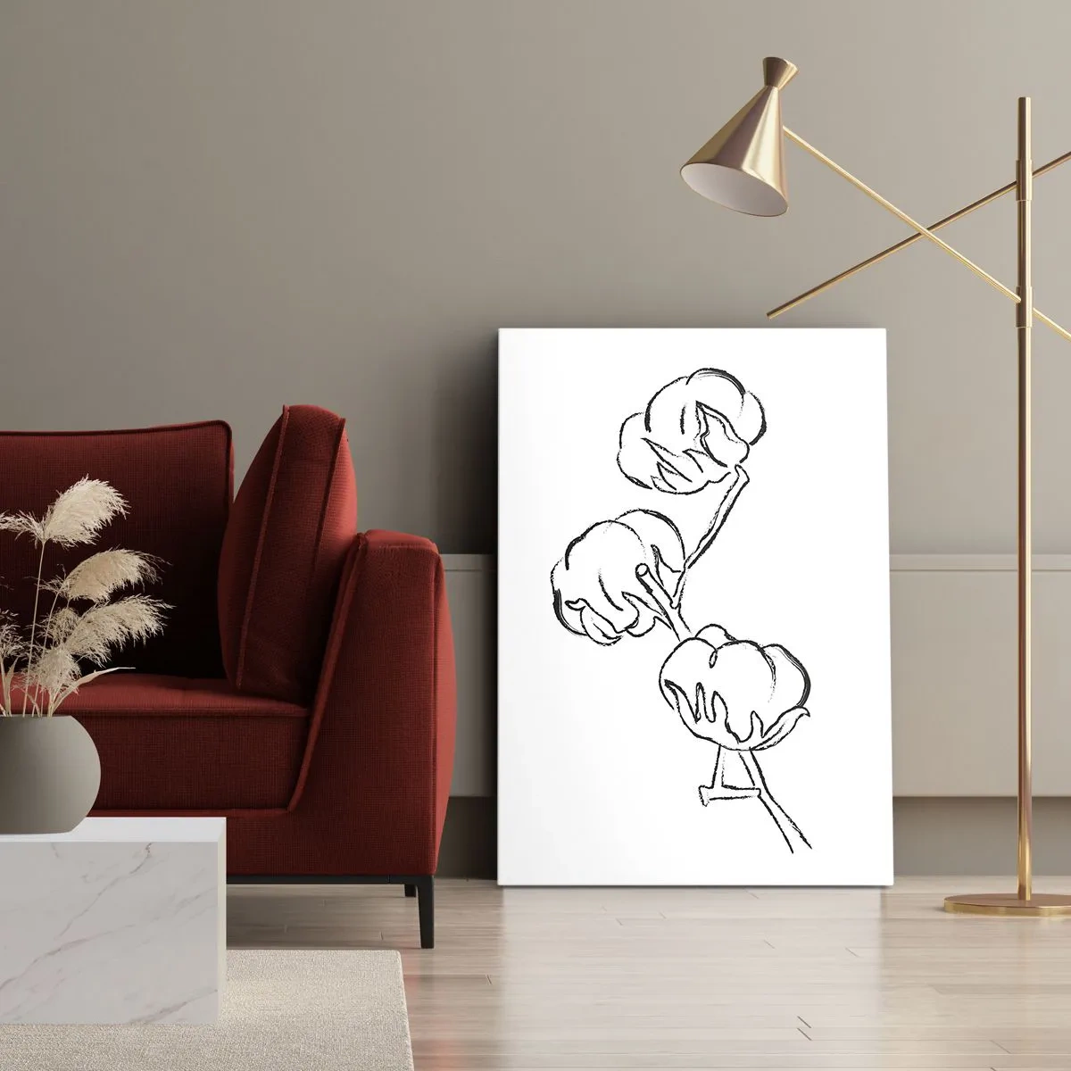 Quadro em tela - Algodão para baixo - 50x70 cm