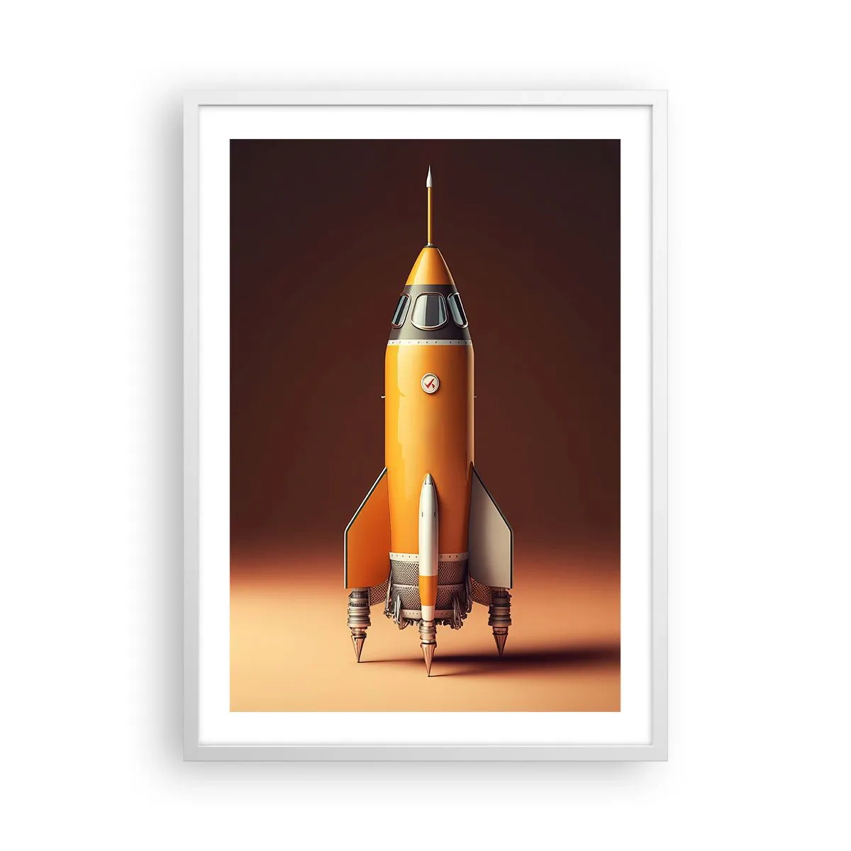 Pôster em moldura branca - Tudo começa com um sonho - 50x70 cm