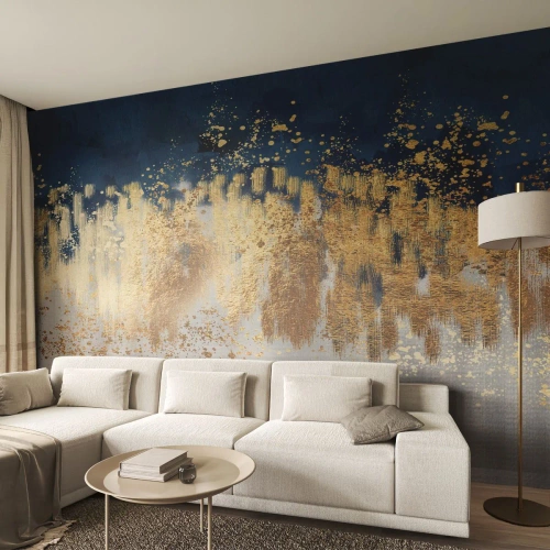 Papel de Parede Premium Canvas - Uma composição moderna com brilho - Pedaço, Art Deco, Glamour - 500x350 cm