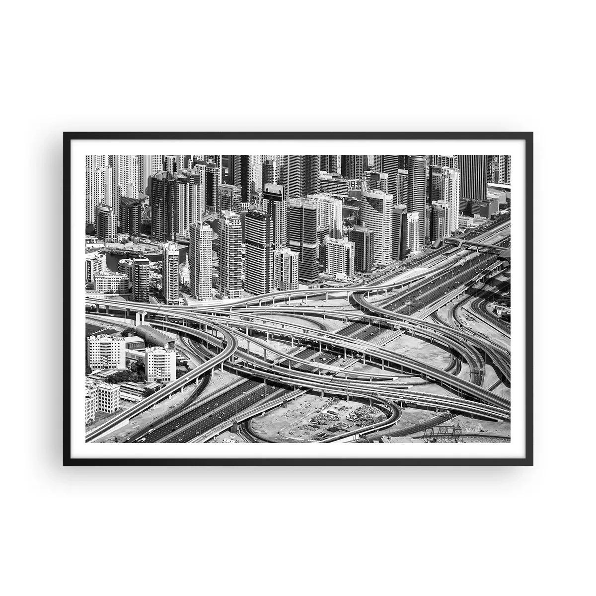 Pôster com moldura preta - Dubai – uma cidade impossível - 100x70 cm