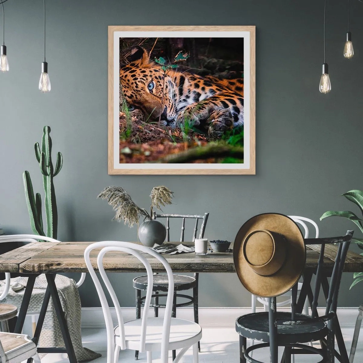 Pôster com moldura de carvalho claro - Confie em mim - 50x50 cm