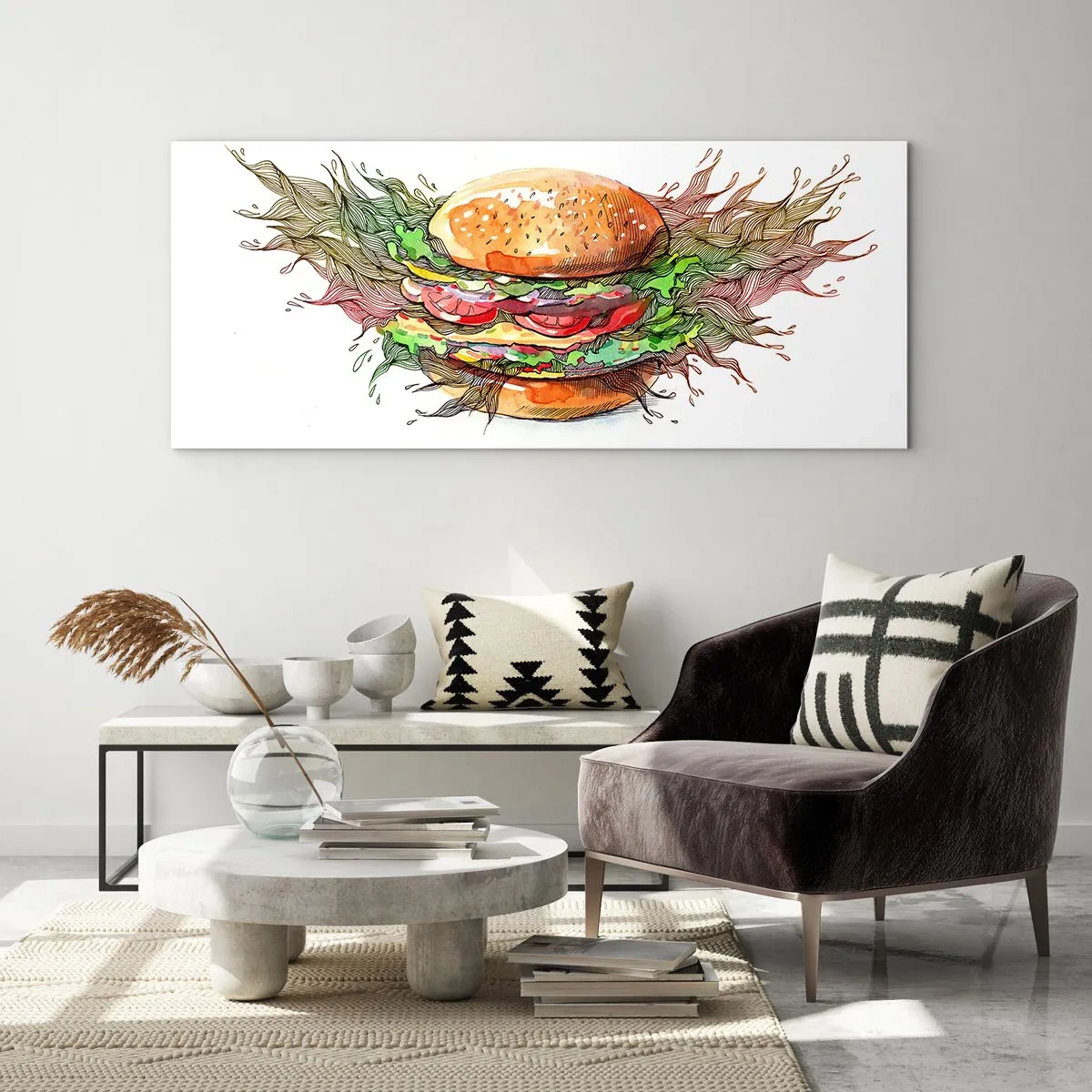 Quadro em vidro - Tentação quente - 90x30 cm