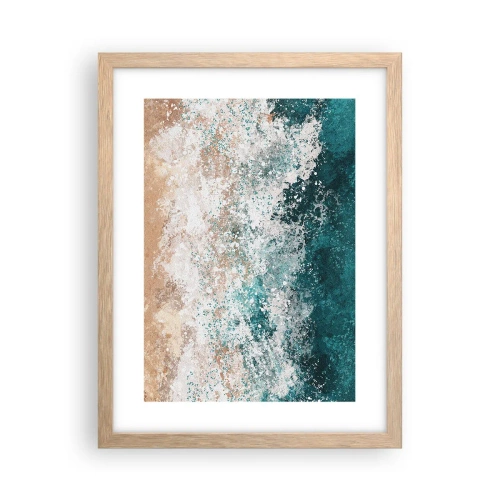 Pôster com moldura de carvalho claro - Histórias do mar - 30x40 cm