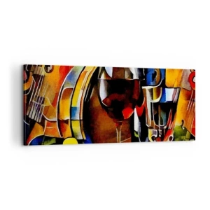 Quadro em tela - E o mundo ganha cor - 100x40 cm