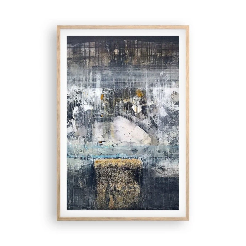 Pôster com moldura de carvalho claro - Pelo gelo ou pelo torrão de terra - 61x91 cm