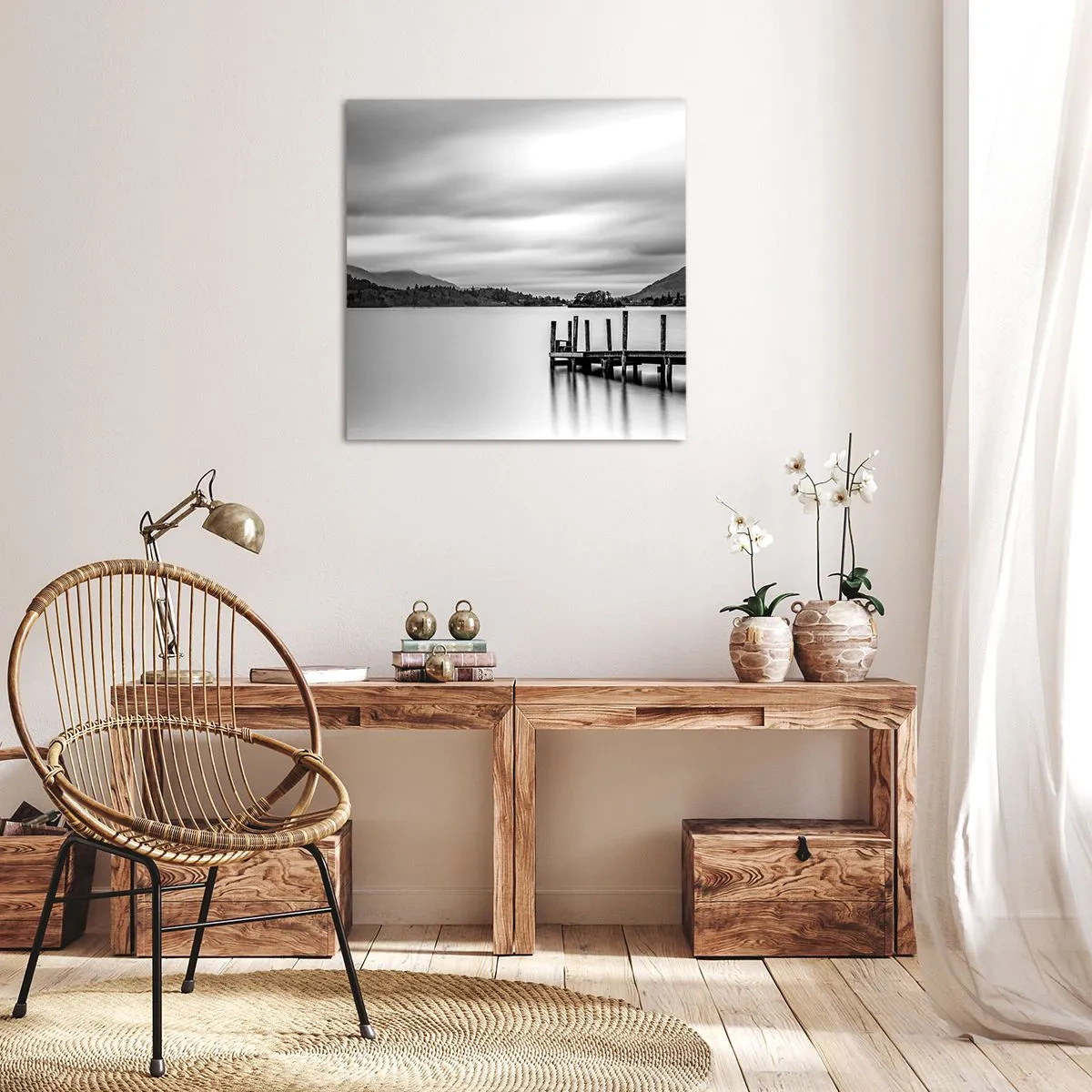 Quadro em tela - Gentileza e força - 70x70 cm