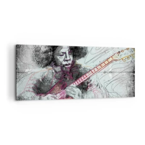 Quadro em tela - Nas ondas da música - 100x40 cm