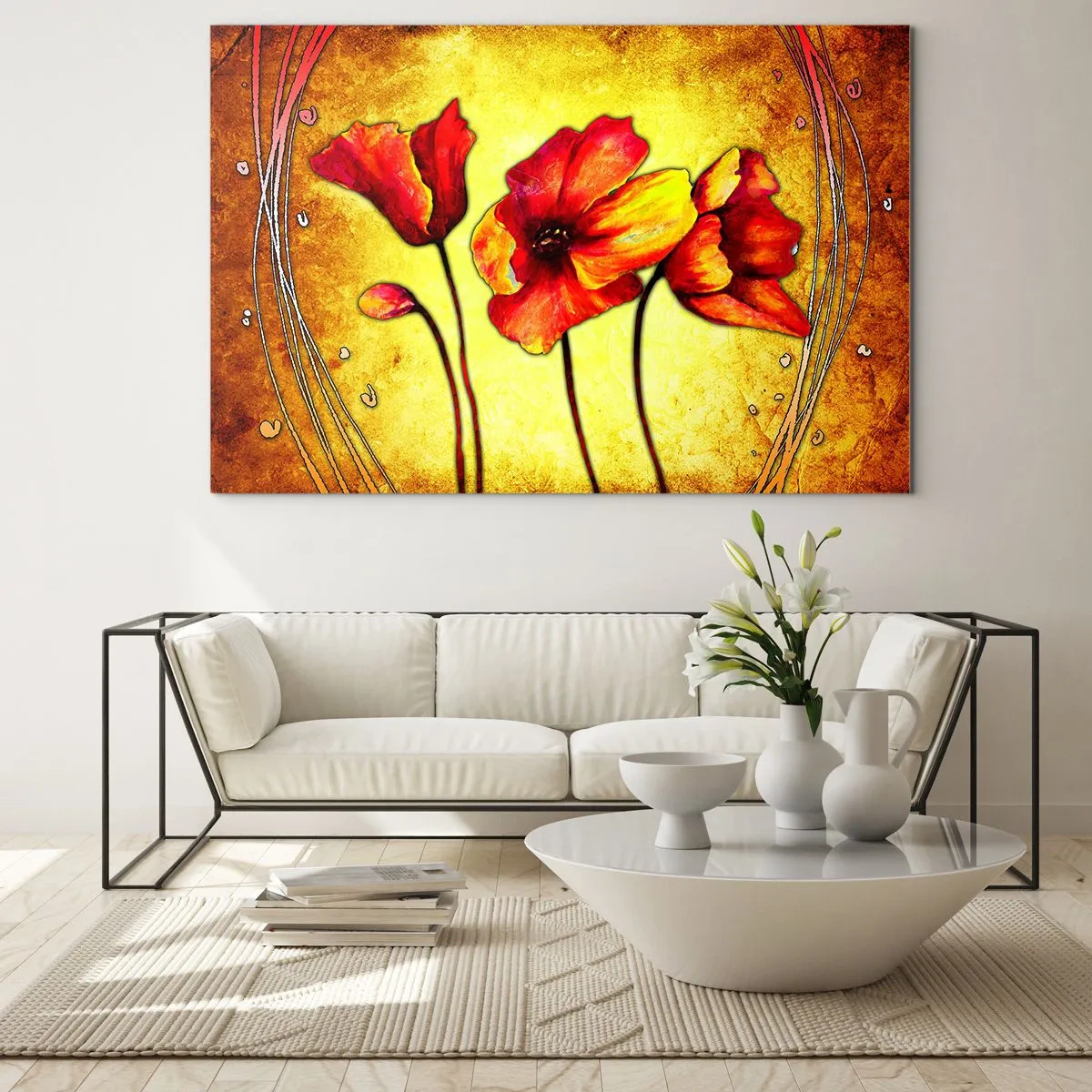 Quadro em vidro - Decoração da secessão  - 120x80 cm