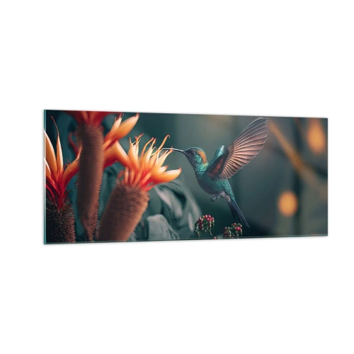 Quadro em vidro - Uma vida verdadeiramente colorida - 100x40 cm