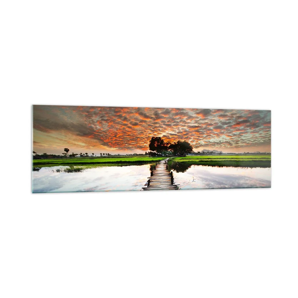 Quadro em vidro - Abra os braços - respire - 160x50 cm
