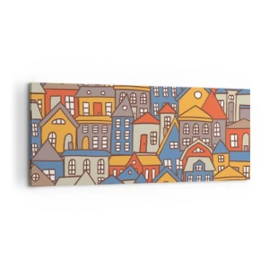 Quadro em tela - Atrás da casa - 120x50 cm