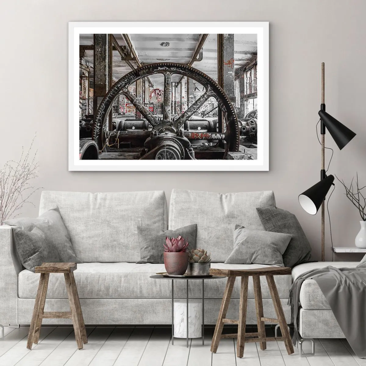 Pôster em moldura branca - A vida secreta da fábrica - 100x70 cm