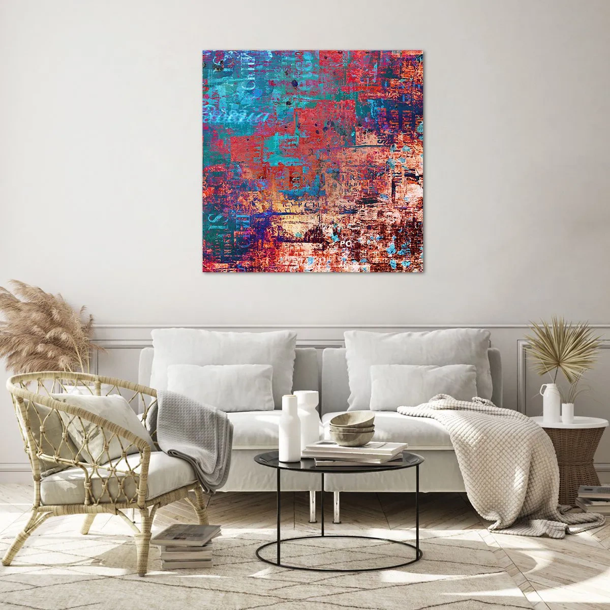 Quadro em vidro - Memória e esquecimento - 60x60 cm