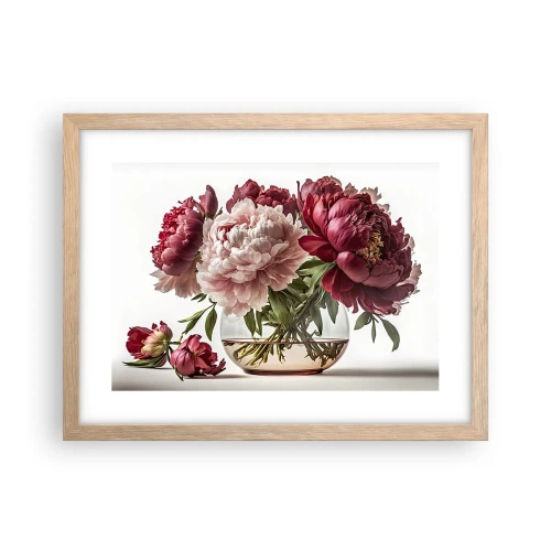 Pôster com moldura de carvalho claro - Em plena floração de beleza - 40x30 cm