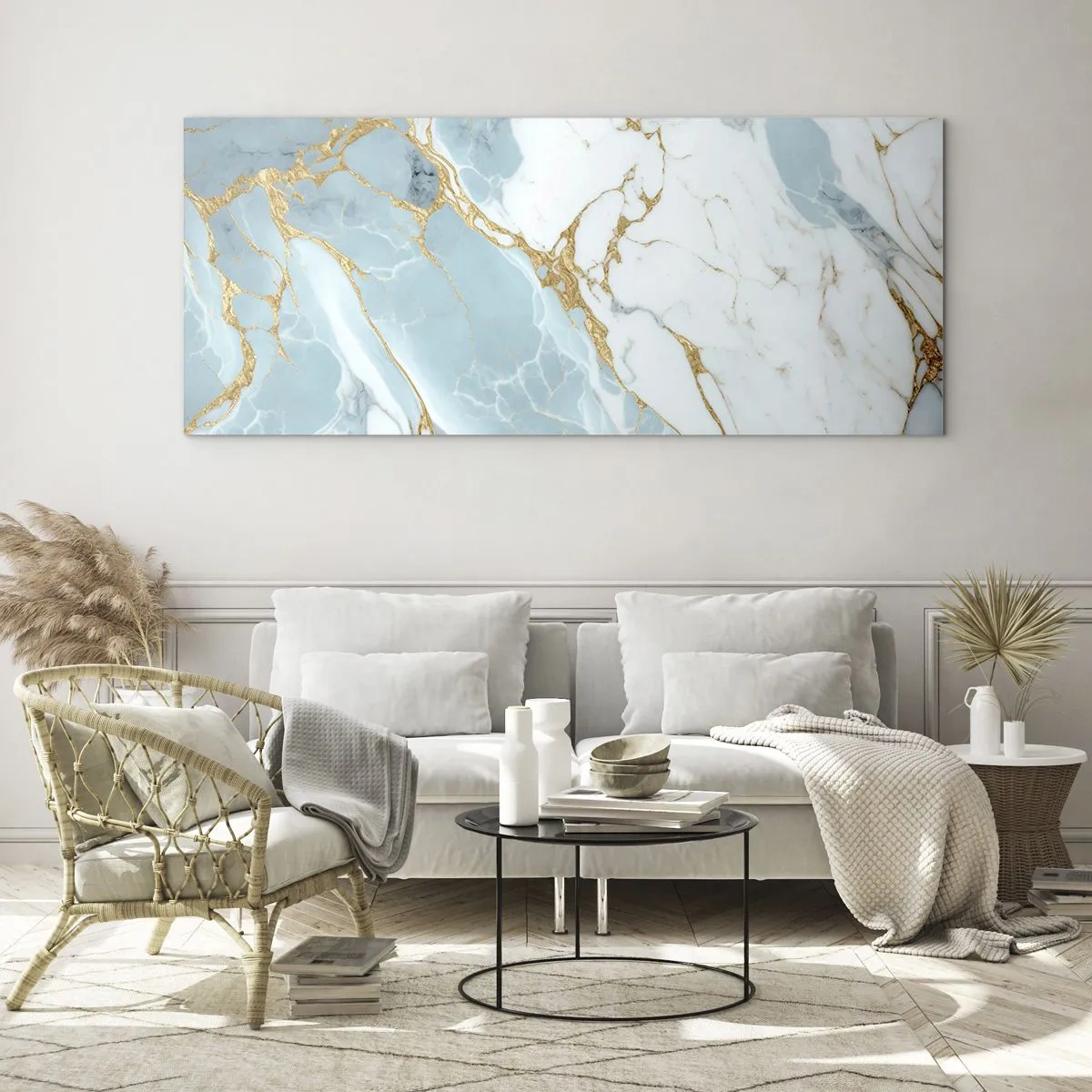 Quadro em vidro - Riqueza de pedra - 120x50 cm